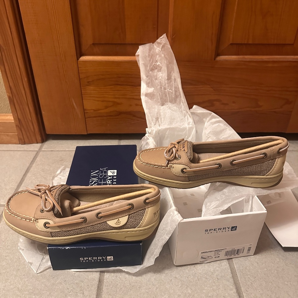 Sperry Top-Sider Angelfish Linen/Oat Women’s Shoe Size 6.5